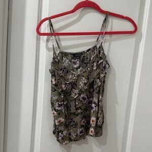 American Eagle Outfitters Floral Camisole in Olive and Purple